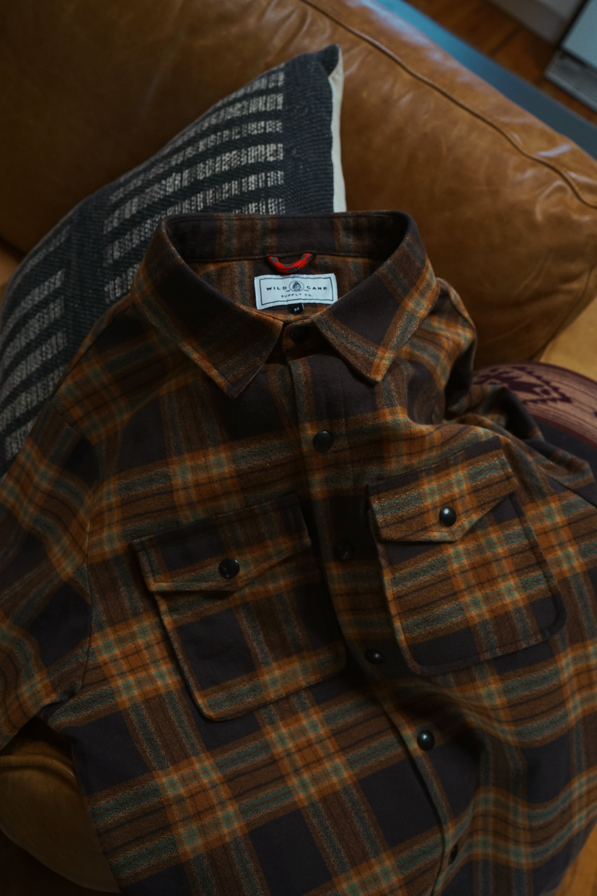 Men's Flannel Made in USA, DETAIL