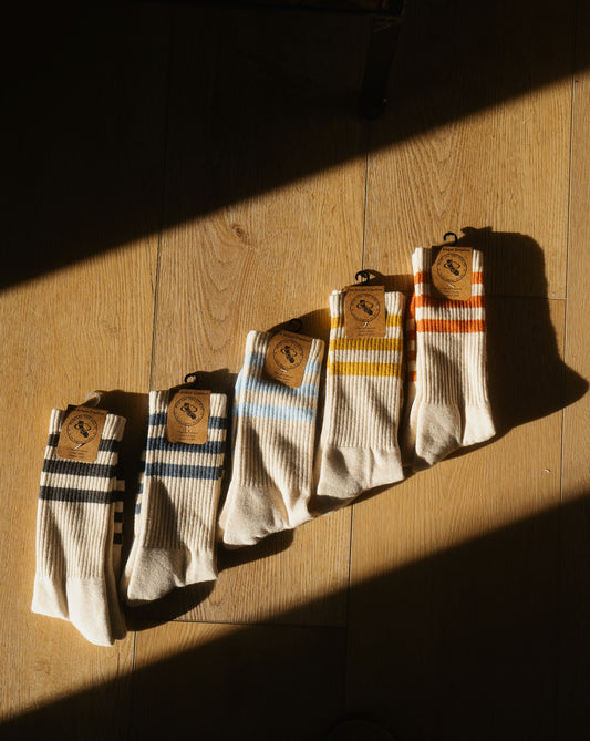 Heather Striped Socks - The Ampal Creative